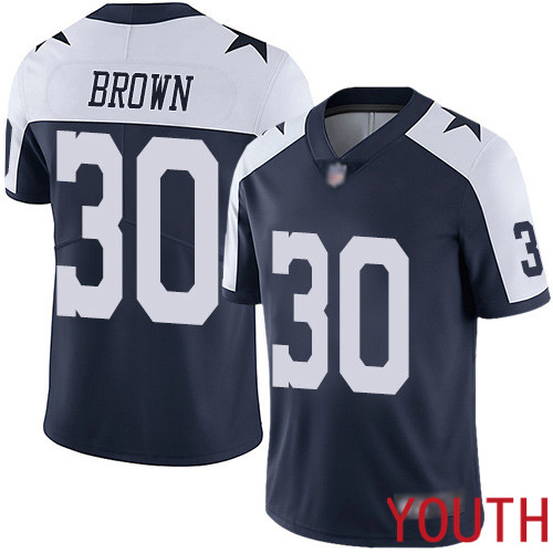 Youth Dallas Cowboys Limited Navy Blue Anthony Brown Alternate #30 Vapor Untouchable Throwback NFL Jersey